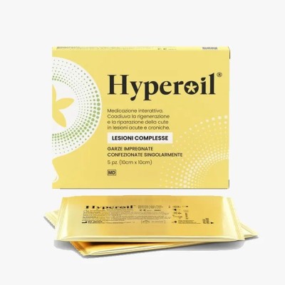 HYPEROIL GARZE MED.10X10 CONF.5 LESIONI COMPLESSE