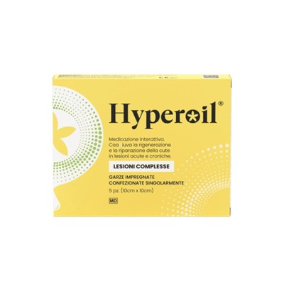 HYPEROIL GARZE MED.10X10 CONF.5 LESIONI COMPLESSE