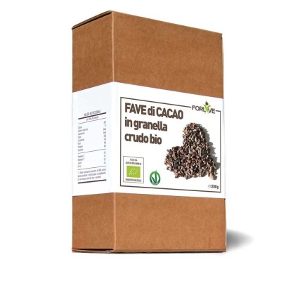 FORLIVE Fave di Cacao in granella crudo BIO 200 gr