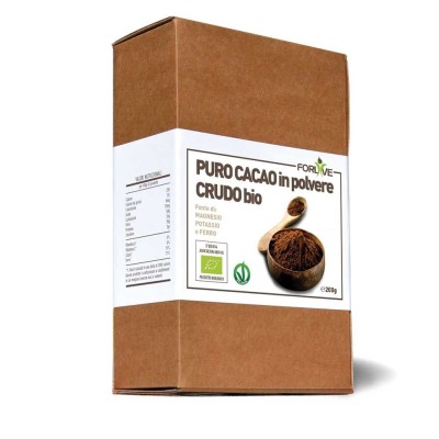 FORLIVE Cacao puro in polvere crudo BIO 200 gr