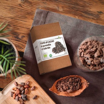 FORLIVE Fave di Cacao in granella crudo BIO 200 gr