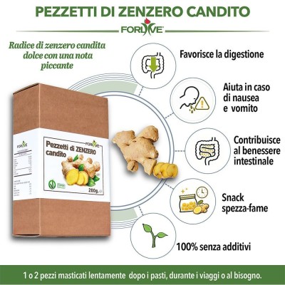 FORLIVE Pezzetti di Zenzero Candito  200 gr